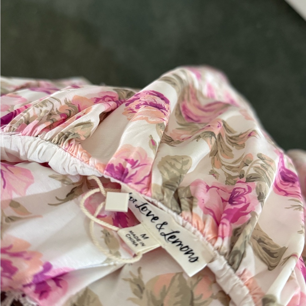 For Love And Lemons Milani Mini Dress in White Multi - Picture 4 of 4